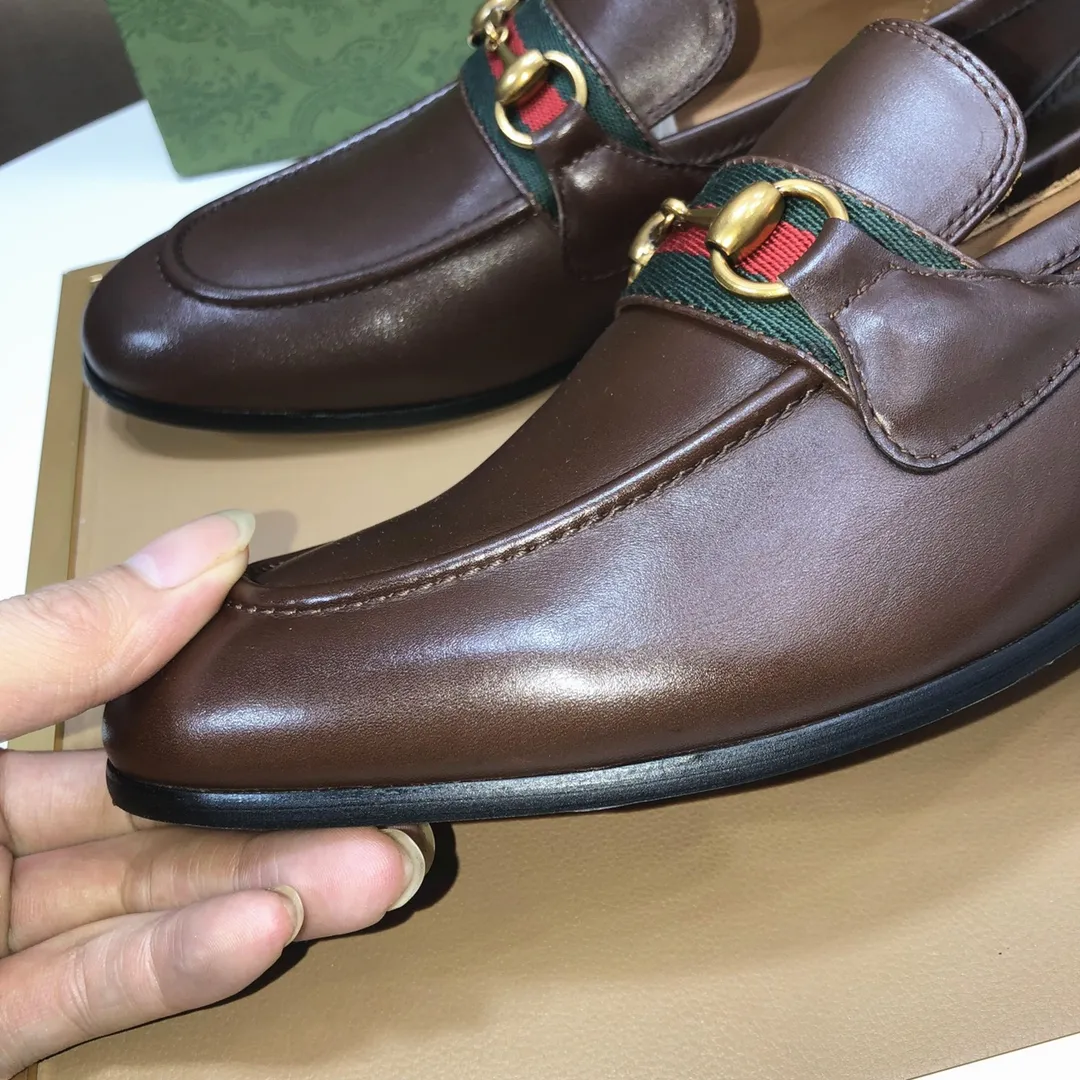 Men's shoes 💰580💰[GUCCI—Gucci] The latest high-end version of Gucci. Official website new model. Available at the same time at counters, the uppers are made of original cowhide imported from Italy/matched with the original special material splicing design concept; "highlight, high-end, grade, extravagance" and exquisite workmanship (original mesh fabric) sole: original factory special outsole size (38-45) (custom-made 45 non-returnable)